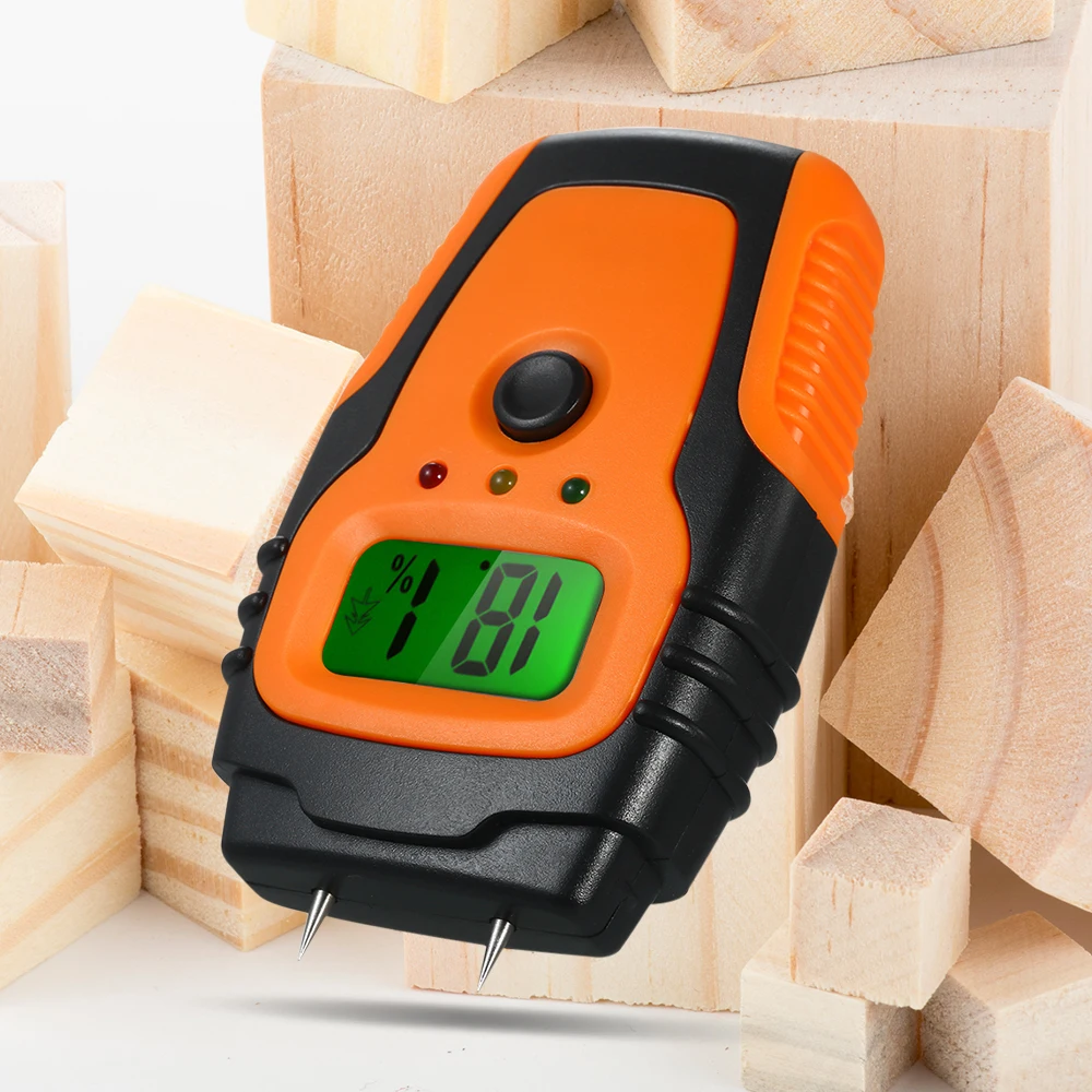 Ручной цифровой измеритель влажности для дерева с ЖК экраном строительного