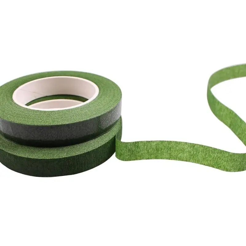 

2 Rolls 30M Self-adhesive Green Paper Tape Grafting Film Floral Stem for Garland Wreaths DIY Craft Artificial Silk Flower