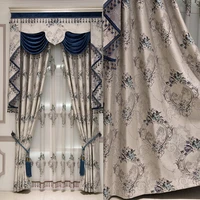 high grade european jacquard curtains bedroom living room shading curtain cloth can be customized curtains for living room