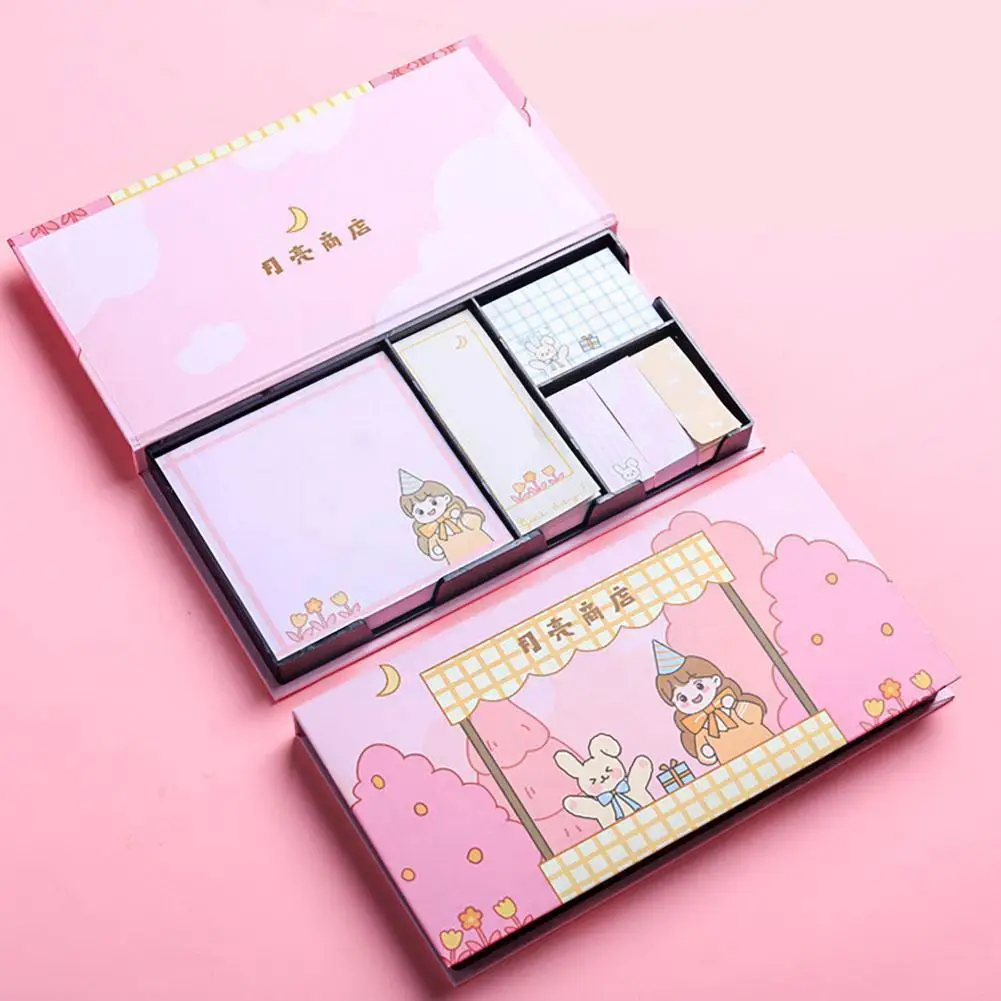 

Kawaii Student Sticky Notes Sticker Set Creative Cartoon Supplies Cute Girl Sticker Stationery School Notes B4Q3