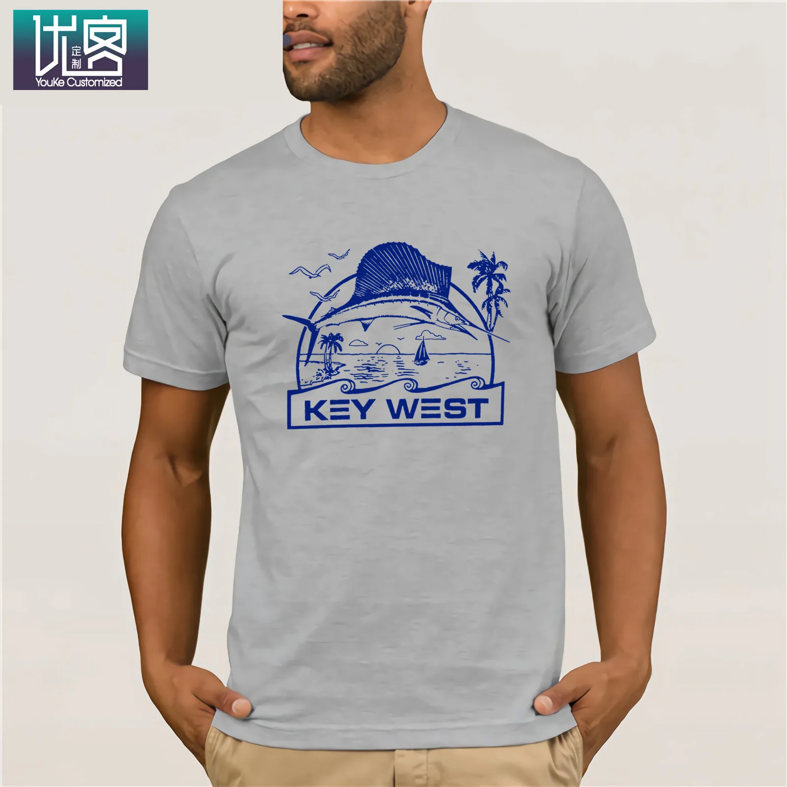 Key West футболка Флорида ключи Марлинс рубашки Винтаж плакат Эверглейдс Рыбалка