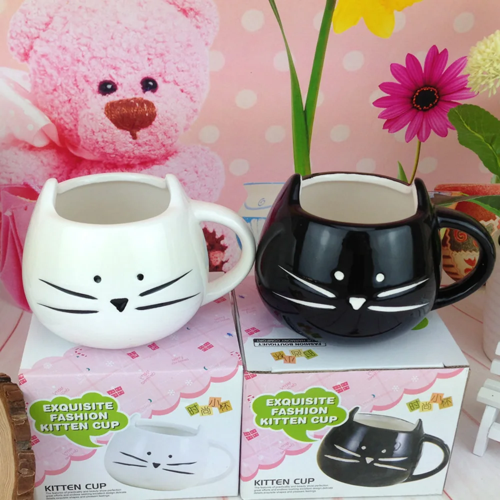 Homies Спортивная Керамика милый кот кружки с чайная и кофейная ложка молока чашки