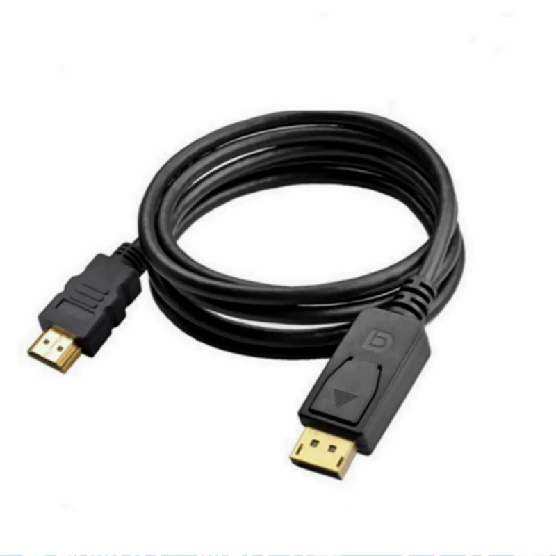 

DisplayPort to HDMI-compatible Cable 1.8M 1080P Display Port DP to HDMI-compatible Cable for Connecting Laptop to Projectors