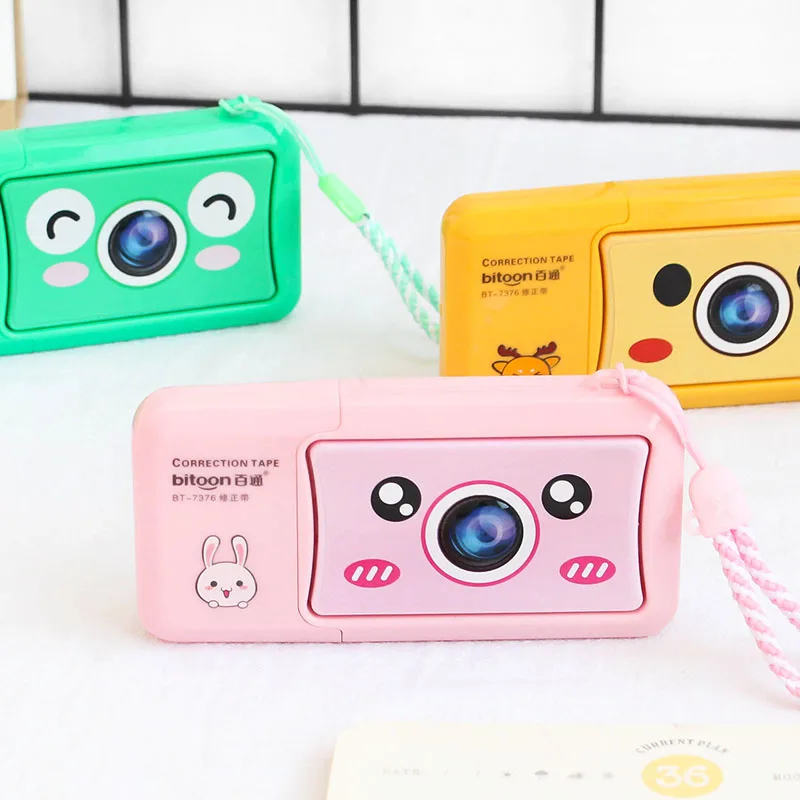 Милая портативная коррекционная лента в форме камеры Kawaii белый корректор