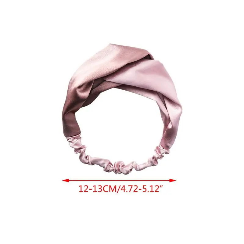 

Women Satin Silky Wide Headband Color Block Patchwork Elastic Hairband 2020 Female Elegant Crisscross Twist Knot Headwrap Turban