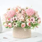 Шелковые Чайные розы Розовый пион для скрапбукинга свадебные вазы для украшения дома аксессуары искусственный цветочный горшок декоративные цветы