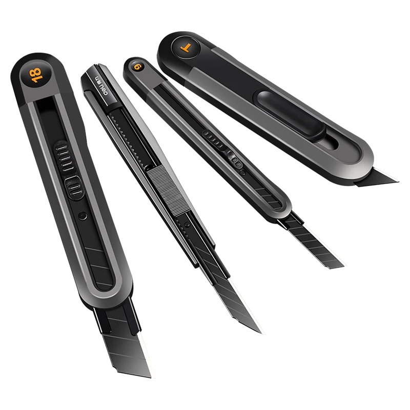 Универсальный Нож Deli с самоблокировкой металлические лезвия 18 мм резак для