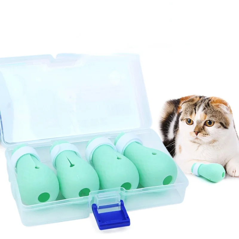 

Anti-biting Bath Washing Cat Claw Cover Cut Nails Foot Cover Pet Paw Protector for Anti-Scratch Cat Shoes Boots Pet Products
