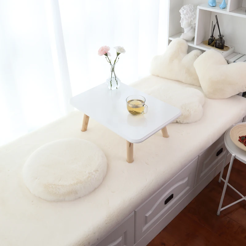 Ковер для спальни из искусственного меха кролика белый мягкий пушистый ковер