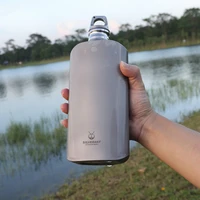 800ml 190g titanium flat water bottle portable creative cup kettle holster food grade eco friendly for outdoor sports travel