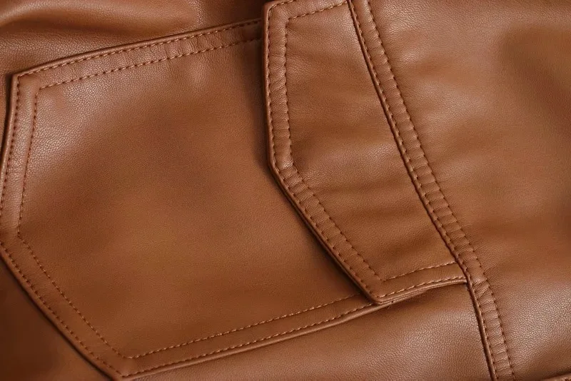 

Women's Leather Shirt 2020 Fashion Street Casual Long-sleeved Jacket Women's Jacket New Winter Single-breasted Lapel Pu Leather