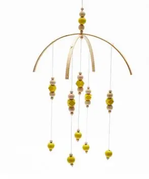 color 3 Nursery Room Decor Nordic Felt Ball Bed Mobile Hanging Decor Kids Play Room Tent Canopy Baby Girl Bedroom Mobile Nursery Decor - Цвет: color 3