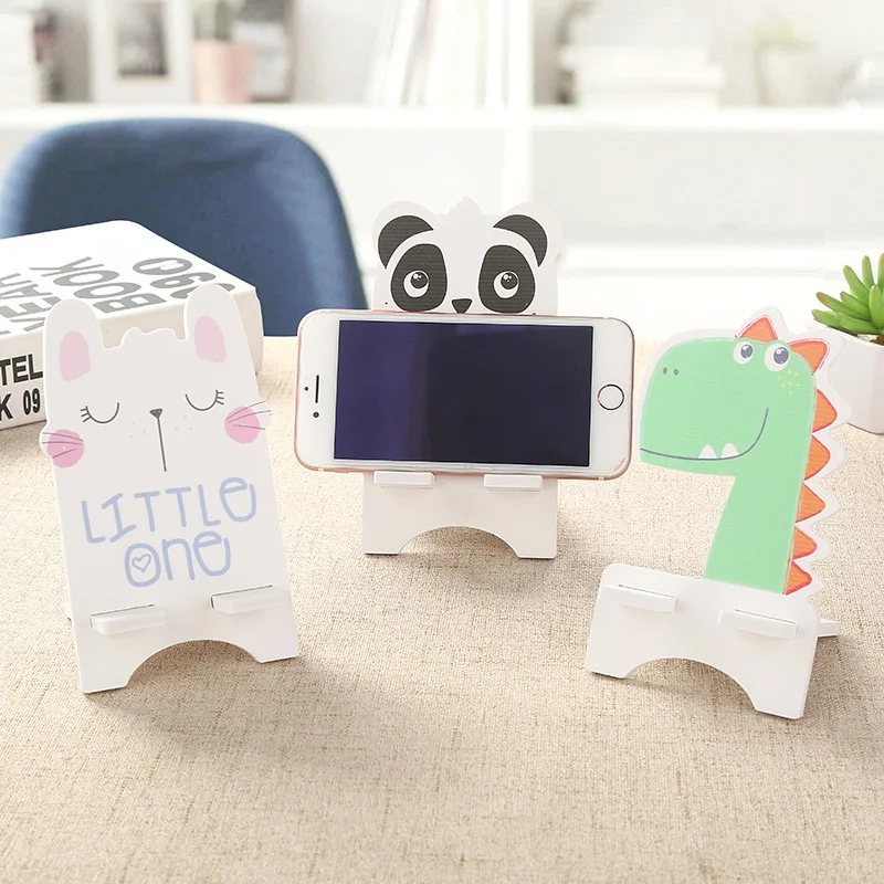 

creative mobile phone bags & cases holder lovely cartoon wooden mobile phone bracket simple mobile phone bracket mobile phone