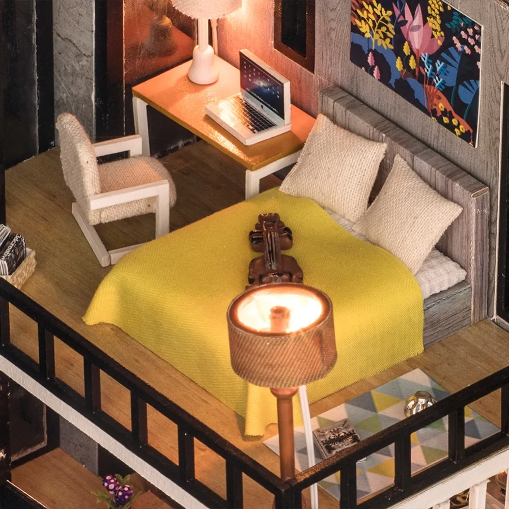 

DIY Create Dollhouse K033 September Forest diy Kit With Lights Handmade creative villa building model assembling toys