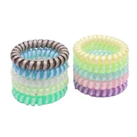 lot 10pcs luminous telephone line hair ring rubber band soft for women ponytail accessories headwear female scrunchie hot sale
