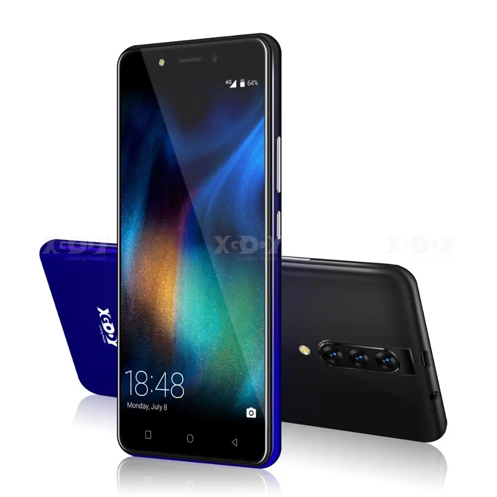 XGODY 4G смартфон 5," 18:9 Android 9,0 2GB Оперативная память 16 Гб Встроенная память MTK6737 4 ядра Dual Sim 5MP Камера 2800 мА/ч, чехол для мобильного телефона - Цвет: Black gradient blue