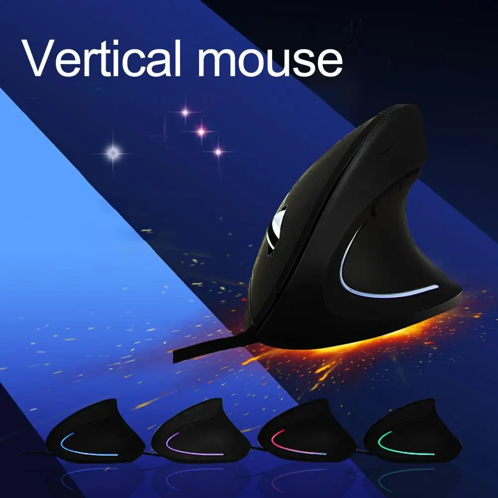 

Right Hand Ergonomic LED USB Wired Optical Wrist Mouse for PC Computer