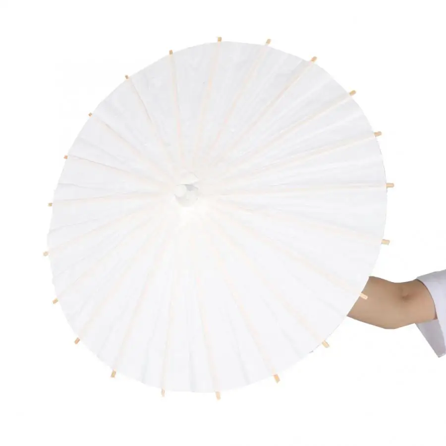 Классический бумажный зонтик белого цвета сделай сам декор для свадебвечерние