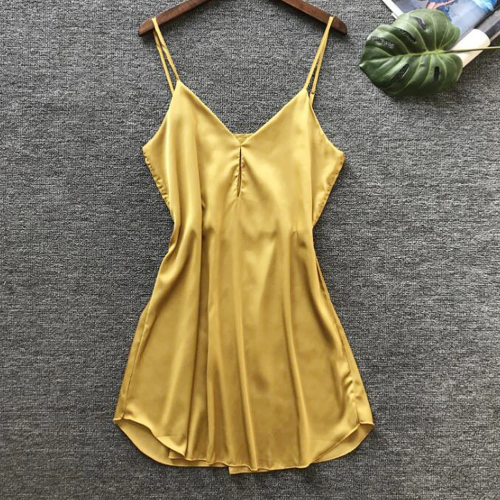 Одежда для отдыха имитированный шелк женский пеньюар леди подарок лето V шеи