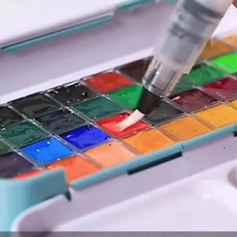 Однотонный пигментный акварельный мини-костюм 12 цветов цвет кожи конфеты