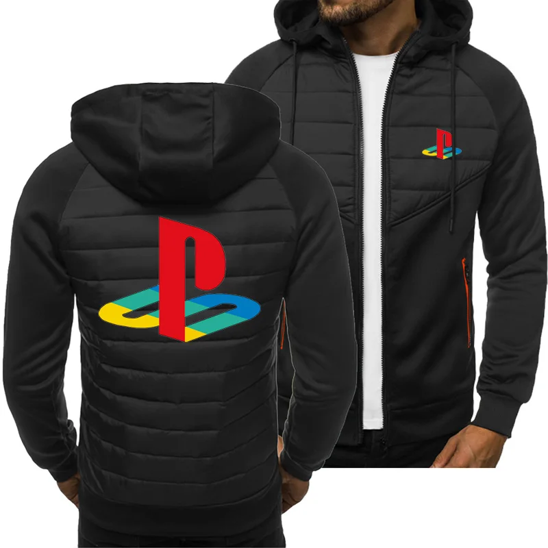 

2021 New Men PlayStation Logo Hoodies Spring Autumn Jacket Casual Sweatshirt Long Sleeve Zipper Hoody