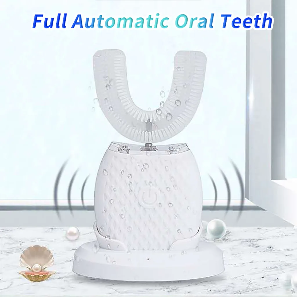 Электрическая зубная щетка новая U-образная Водонепроницаемая силиконовая