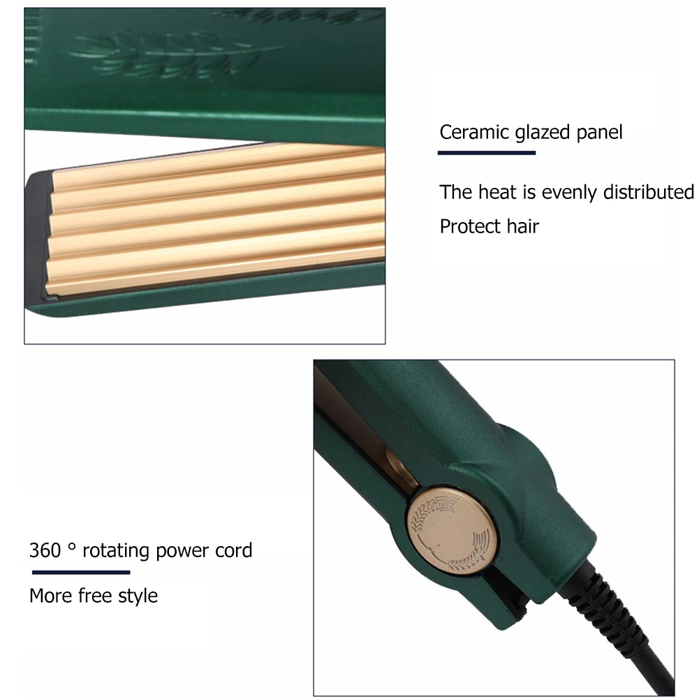 

Mini Professional 2 in 1 Portable Hair Curler Hair Straightener Flat Iron Hair Straightening Corrugated Iron Styling Tools