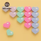 Силиконовые бусины Я люблю маму, папу