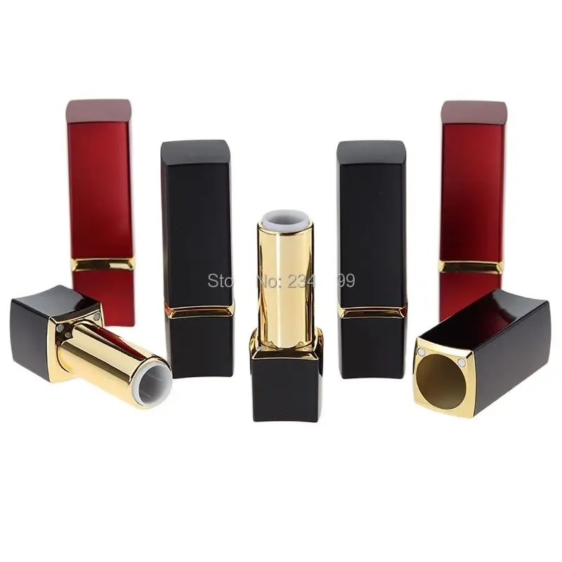 12 1 мм красная пустая губная помада трубка черный магнитный контейнер для
