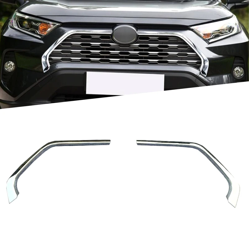 2 шт. хромированные накладки на решетку гриля для Toyota RAV4 2019 2020 | Автомобили и