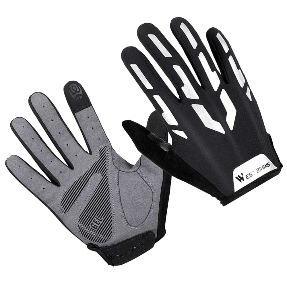 

1 Pair Outdoor Cycling Full Finger Reflective Bike Riding