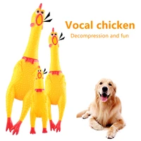 pet dog vocal chicken toys strange crow chicken dog cat toy safe and nontoxic tricky toys for dog cat happy play