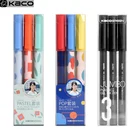 Ручки гелевые Kaco JUMBO, 3 шт.компл., суперпрочные ручки-ролики для письма, 1600 м, наборы чернил для рисования для школы и офиса