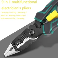 new wire stripper 9 in 1 electrician pliers needle nose pliers for wire stripping cable cutters terminal crimping hand tools