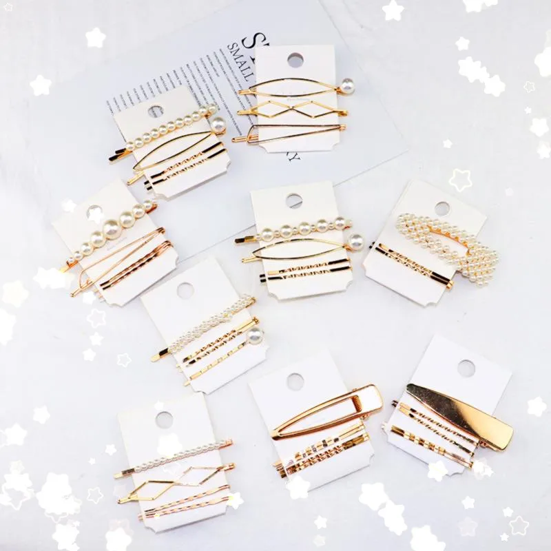

3Pcs/Set Women Pearl Metal Hair Clips Bobby Pin Barrette Hairpin Hair Styling Accessories Tools Headdress New Arrival
