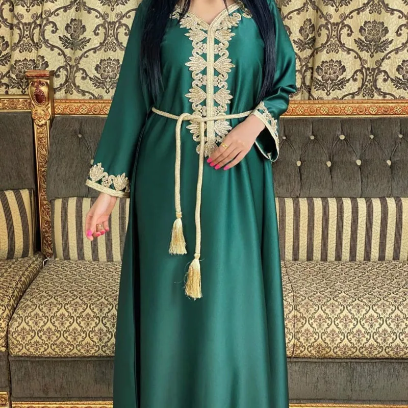 ИД мусульманская Мода абайя женское модное платье Дубай Кафтан Турция Исламская