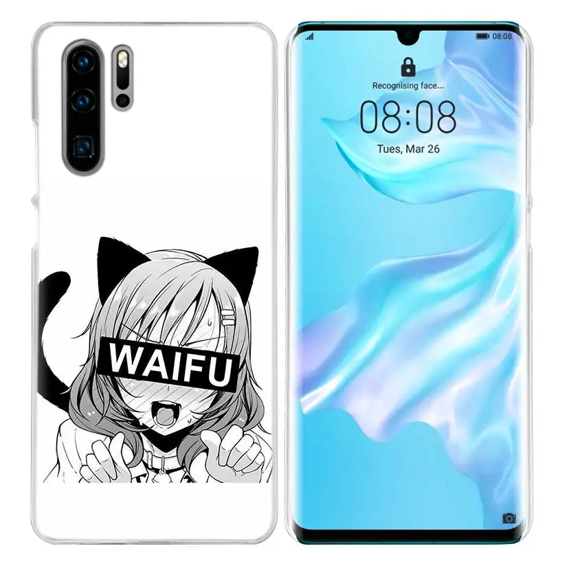 Чехол LEWD Sad японского аниме для huawei mate 30 20 10 P20 P30 Lite Pro P Smart Y9 Prime Honor 8A 8X 10i PC, чехлы для телефонов