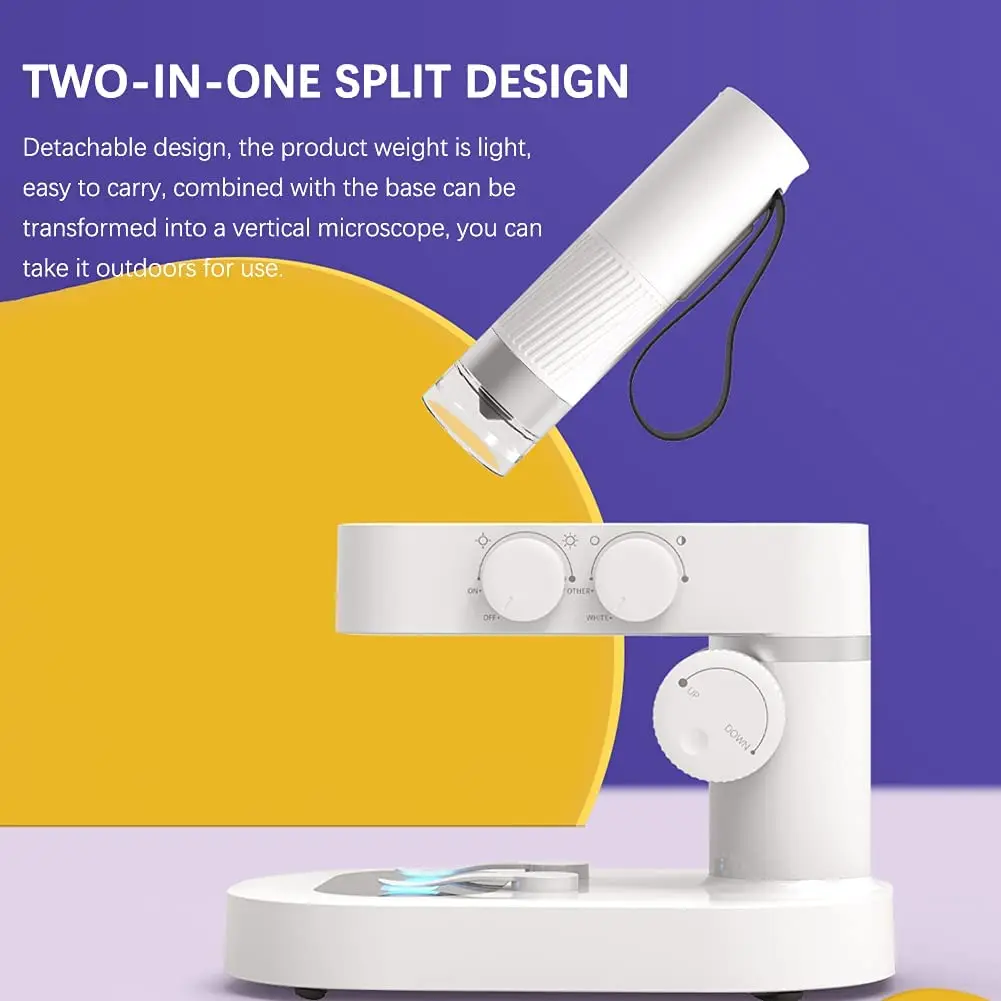 Умный Цифровой микроскоп съемный портативный электронный прибор с Wi-Fi