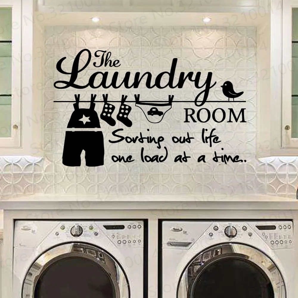 

Personalized Wall Decal For Laundry Rooms Stickers Home Decoration Nordic Style Home Decoration Decoration Accessories PW239