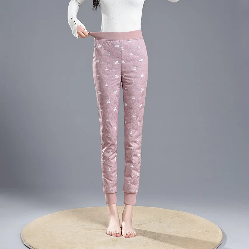 RFZK пуховые штаны женские тонкие с высокой талией Утепленные зимние и бархатные