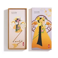 chinese opera style art bookmarks exquisite drama girl model metal bookmarks holidays birthday gifts for girlfriend pendants