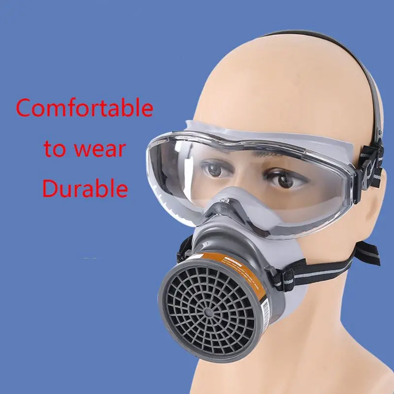 1 комплект полулицевая противогаз с очками маска от химической Пыли Фильтр