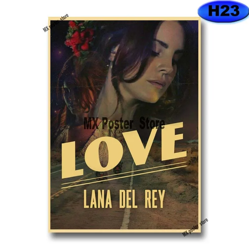 Постеры Лана Дель Рей из крафтовой бумаги в стиле ретро постер с HD-печатью для