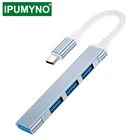 Usb-хаб 3,0 Otg Тип C 3,1 мульти 4 порта ноутбук ПК компьютер аксессуары для Macbook Pro Air разветвитель адаптер удлинитель гаджеты