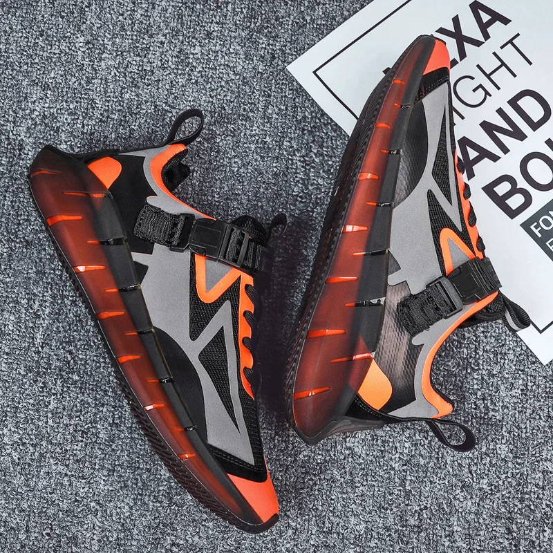 

Spring new luminous trend running shoes large size sneakers men's shoes non-slip shock absorption leisure outdoor sneakers
