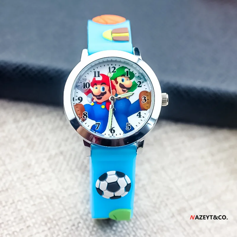 Детские Силиконовые часы с 3d-рисунком из аниме Super Mario bros Game | Игрушки и хобби