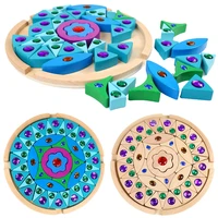 new kids blocks montessori educational wooden rainbow gem bricks blocks stacking toys creative game toys for childrens