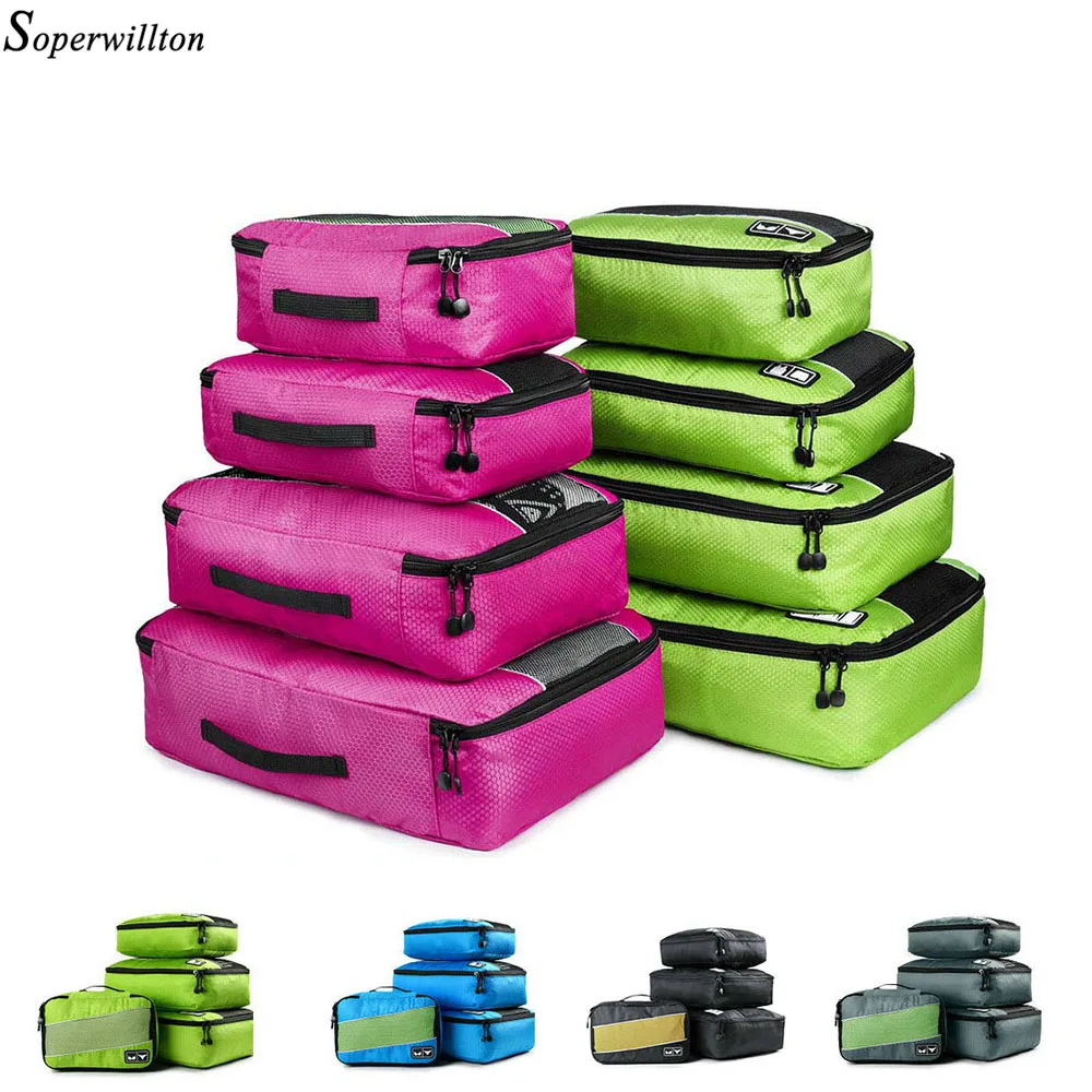 Сумка для багажа Soperwillton большая нейлоновая сетчатая дышащая сумка хранения