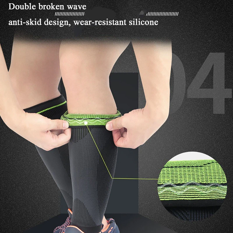 Компрессионные гетры с поддержкой икры 1 пара спортивные для бега нашивками