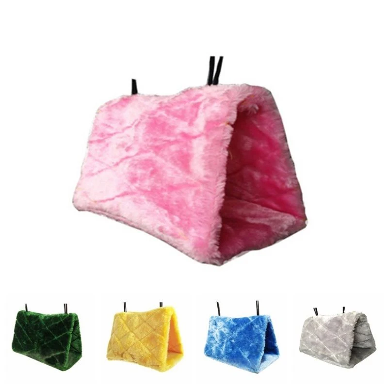 

Bird Soft Plush Hammock Cage Cave Hanging Bed Warm Tent Hut Parrot